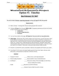 Time Line Instructions