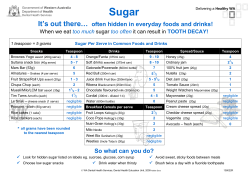 Sugar its out there - Dental Health Services