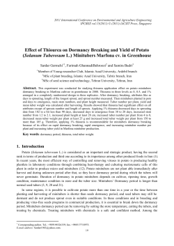 Effect of Thiourea on Dormancy Breaking and Yield of Potato
