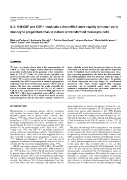 IL-3, GM-CSF and CSF-1 modulate c