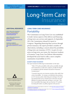 Long-Term Care Insurance - American Academy of Actuaries