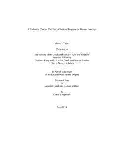 A Bishop in Chains: The Early Christian Response to