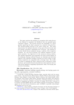 Crafting Consensus