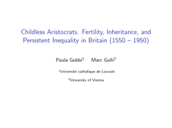 Childless Aristocrats. Fertility, Inheritance, and Persistent Inequality