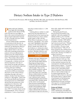 Dietary Sodium Intake in Type 2 Diabetes