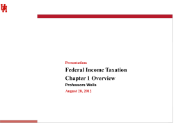 Federal Income Taxation Chapter 1 Overview