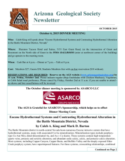 October 2015 - Arizona Geological Society