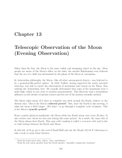 Chapter 13 Telescopic Observation of the Moon (Evening