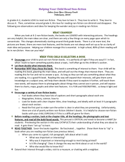 Helping Your Child Read Non-fiction