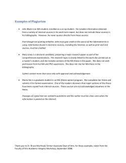 Examples of plagiarism