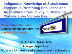 Indigenous Knowledge of Subsistence Farmers in Promoting