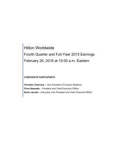 Hilton Worldwide - Hilton – Investor Relations