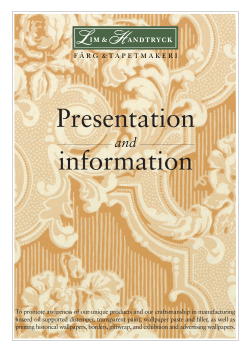 Presentation information