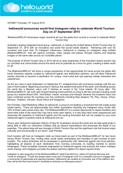 helloworld announces world first Instagram relay to celebrate World