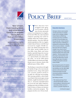 New Schools, Overcrowding Relief, and Achievement Gains in Los