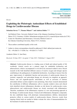Exploiting the Pleiotropic Antioxidant Effects of Established Drugs in