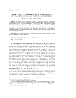 RETRIEVING L&Eacute;VY PROCESSES FROM OPTION PRICES