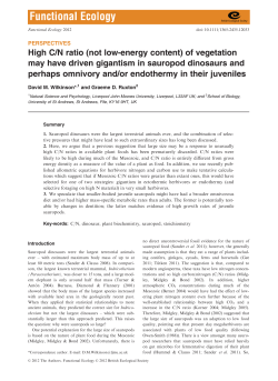 High CN ratio (not lowenergy content) of vegetation