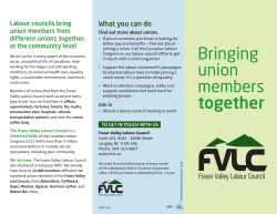 Bringing union members together - the Fraser Valley Labour Council