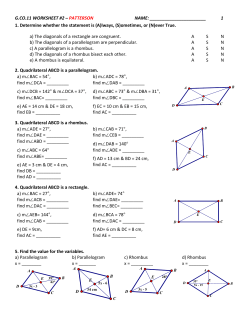 G.CO.11 WORKSHEET #2