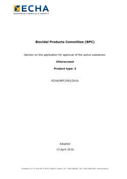BPC opinion - ECHA