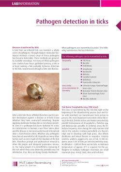 Pathogen detection in ticks