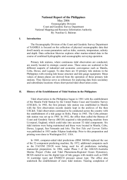 National Report of the Philippines