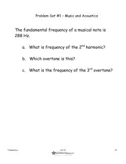 The fundamental frequency of a musical note is 288 Hz. a. What is