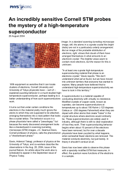 An incredibly sensitive Cornell STM probes the mystery of