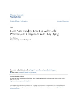 Does Anse Bundren Love His Wife? Gifts, Promises