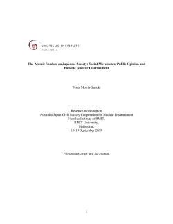 1 The Atomic Shadow on Japanese Society: Social Movements