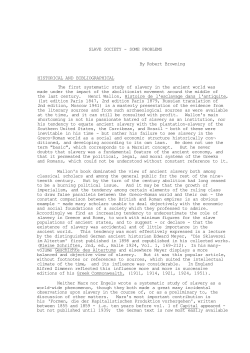 SLAVE SOCIETY - SOME PROBLEMS By Robert Browning
