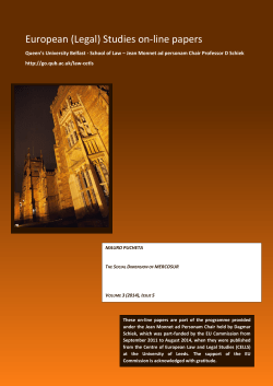 M. Pucheta, `The Social Dimension of MERCOSUR`