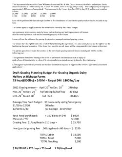 Lease/Land-Owner Grazing Agreement