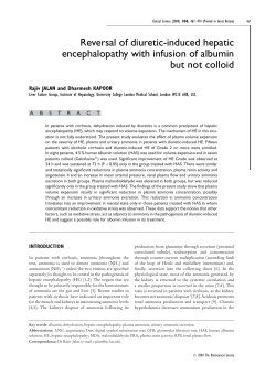 Reversal of diuretic-induced hepatic