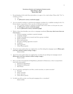 National Survey of Campaign Consultants