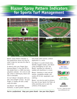 Blazon&reg; Spray Pattern Indicators for Sports Turf Management