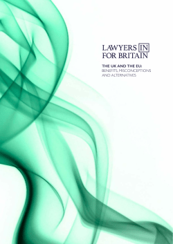 the uk and the eu: benefits, misconceptions and alternatives