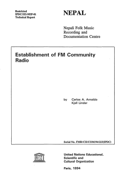 Establishment of FM community radio - UNESDOC