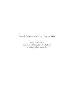 Racial Salience and the Obama Vote
