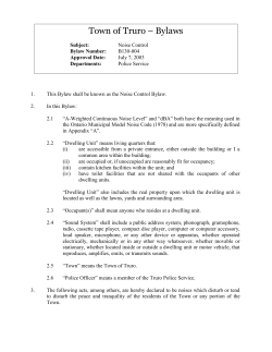 Noise Control Bylaw