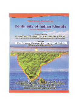 Continuity of Indian Identity - Arundhati Vashishtha Anusandhan Peeth