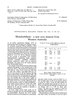 Mundrabillaite--a new cave mineral from Western Australia