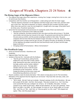 Grapes of Wrath Chapters 21-24 Notes