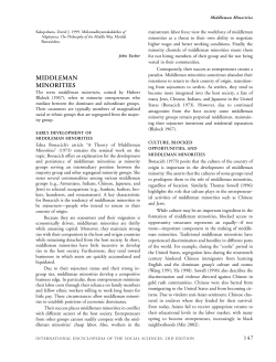 MIDDLEMAN MINORITIES