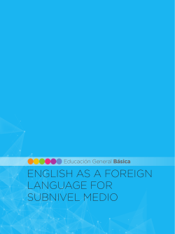 english as a foreign language for subnivel medio