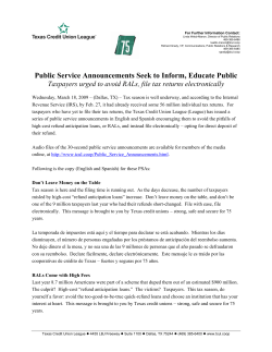 Public Service Announcements Seek to Inform, Educate Public