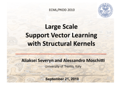 Large Scale Support Vector Learning with
