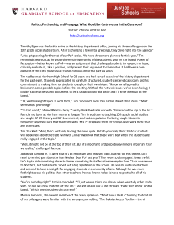 Politics, Partisanship, and Pedagogy