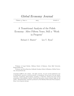 A Transitional Analysis of the Polish Economy: After Fifteen Years Still